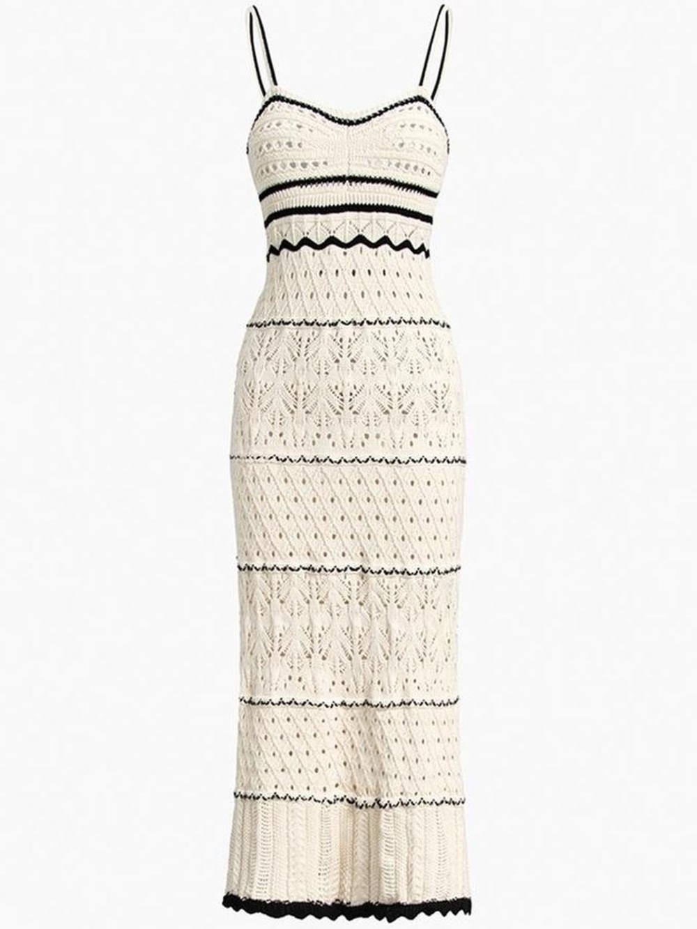 Crochet Eyelet Midi Dress